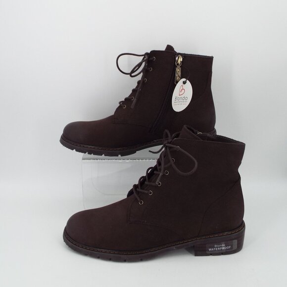 Blondo Vinny Brown Nubuck Leather Waterproof Ankle Boots Size 7M - Picture 13 of 14